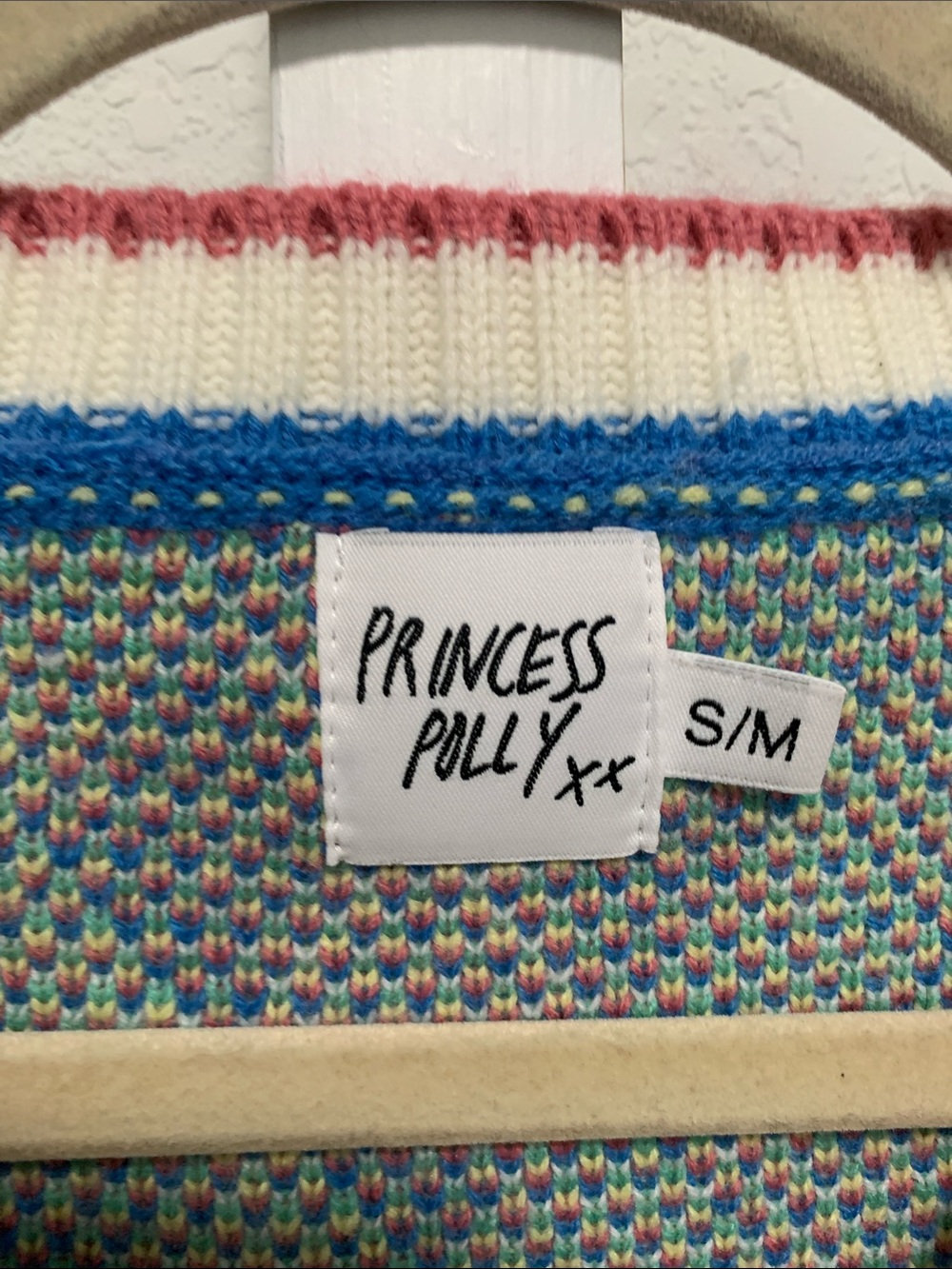 Princess Polly Colorful Argyle Knit V Neck Sweater Vest - Picture 2 of 7